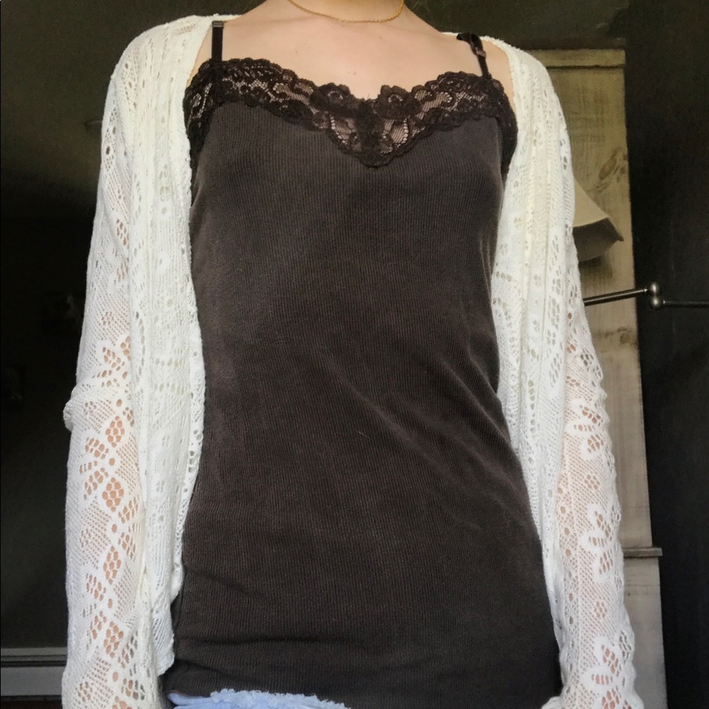 A white laced cardigan!